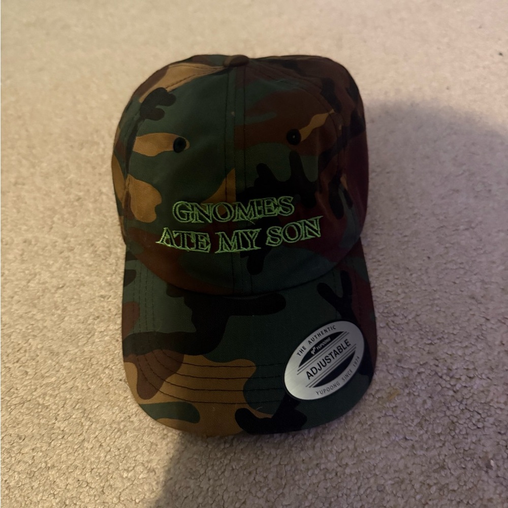 Camouflage adjustable Cap - Gnomes Ate My Son